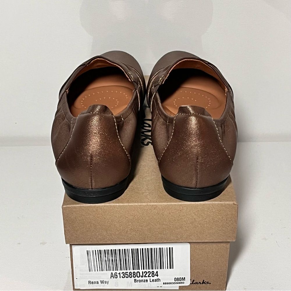 Clarks Rena Way Leather Flats - Picture 6 of 7